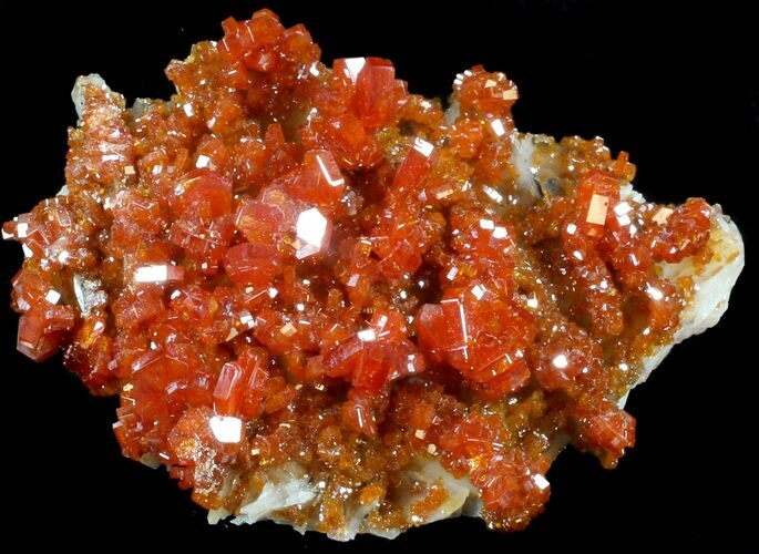Red Vanadinite Crystal Cluster - Morocco #36980